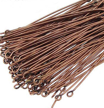 Eye Pins, 20mm Long, 22 Gauge Wire, SOLD PER 50 GRAM PACK