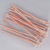 Copper Color, Head Pins, Size 24mm , Sold Per Pack of 50 Grams, About 250 to 270 Pcs