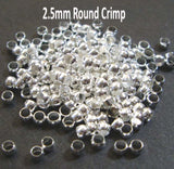 500 PIECES ROUND CRIMP 2.5 MM SIZE