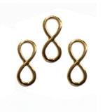 10 Pcs Antique Gold Infinity Symbol DIY Bracelet Necklace Anklets Connectors Charms Pendants