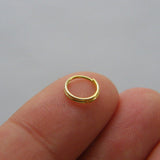 1000 Pcs Pack, 6 mm Size, Gold Plated Double ring Jump Ring