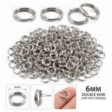 1000pcs Double Row Jump Rings 6mm Nickel Plated Jewelry Making Findings – Split Rings Connectors for Earrings, Necklaces, Bracelets & Crafts