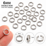 1000pcs Double Row Jump Rings 6mm Nickel Plated Jewelry Making Findings – Split Rings Connectors for Earrings, Necklaces, Bracelets & Crafts