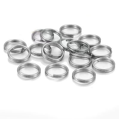500pcs Double Row Jump Rings 8mm Nickel Plated Jewelry Making Findings – Split Ring Connectors for Necklaces, Bracelets, Earrings & Crafts