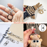 20pcs/lot Zinc Alloy Rotate Buckle Key Rings Swivel Dog Buckle Holder Connectors DIY Key Chains Pendants Accessories New