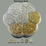 DIY Jewellery Making Metal Findings Daisy Spacer Beads Gold and Silver, in size 4mm, 5mm and 6mm, Gold and Silver