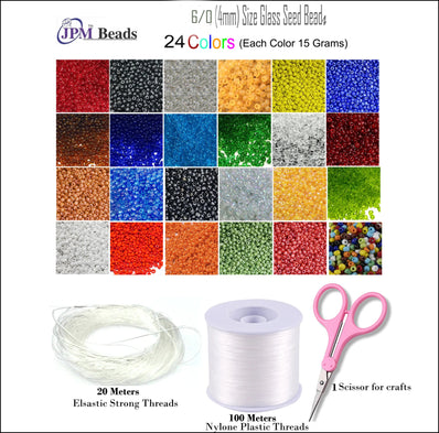 The Great Combo of Glass Sugar Seed Beads 24 Colors Unbeatable wholesale Price. for crafts and jewelry making