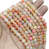 1 LINE/STRING PACK'  8 MM' APPROX' 46-48 PIECES BEADS DRAGON VEIN MATT AGATE BEADS