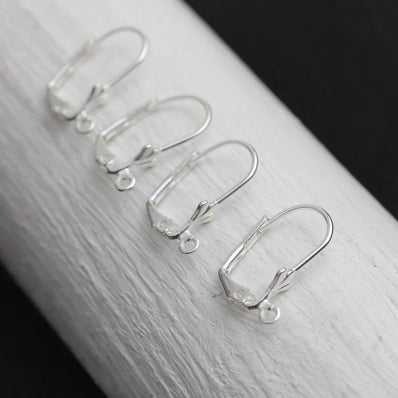 10 Pairs (20 Pcs) silver color leverback earwire