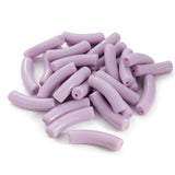 Lavender Acrylic Arc Pipe Beads – 32x7 mm, 20 Pieces Loose Pack