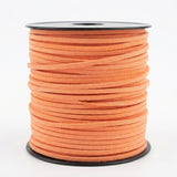 3mm Faux Suede Leather Cord – 5 Meter Pack (Peach/Orange)