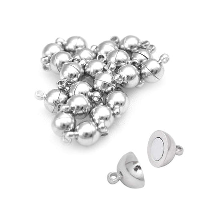 5pcs Pack, 6mm round Magnetic Clasps Jewelry Making findings