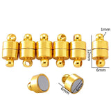 5 Pcs Pkg. Barrel shape gold, magnetic clasps for jewelry making