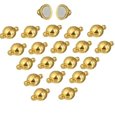 5 Pcs Pack Magnetic Clasps for jewelry making gold in size about 6mmx11mm