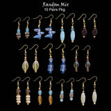 10 Pairs Random Mix wholesale Lot Glass Beads fashion earrings, As Much as Low Rs. 12.00 Per Pair !!!