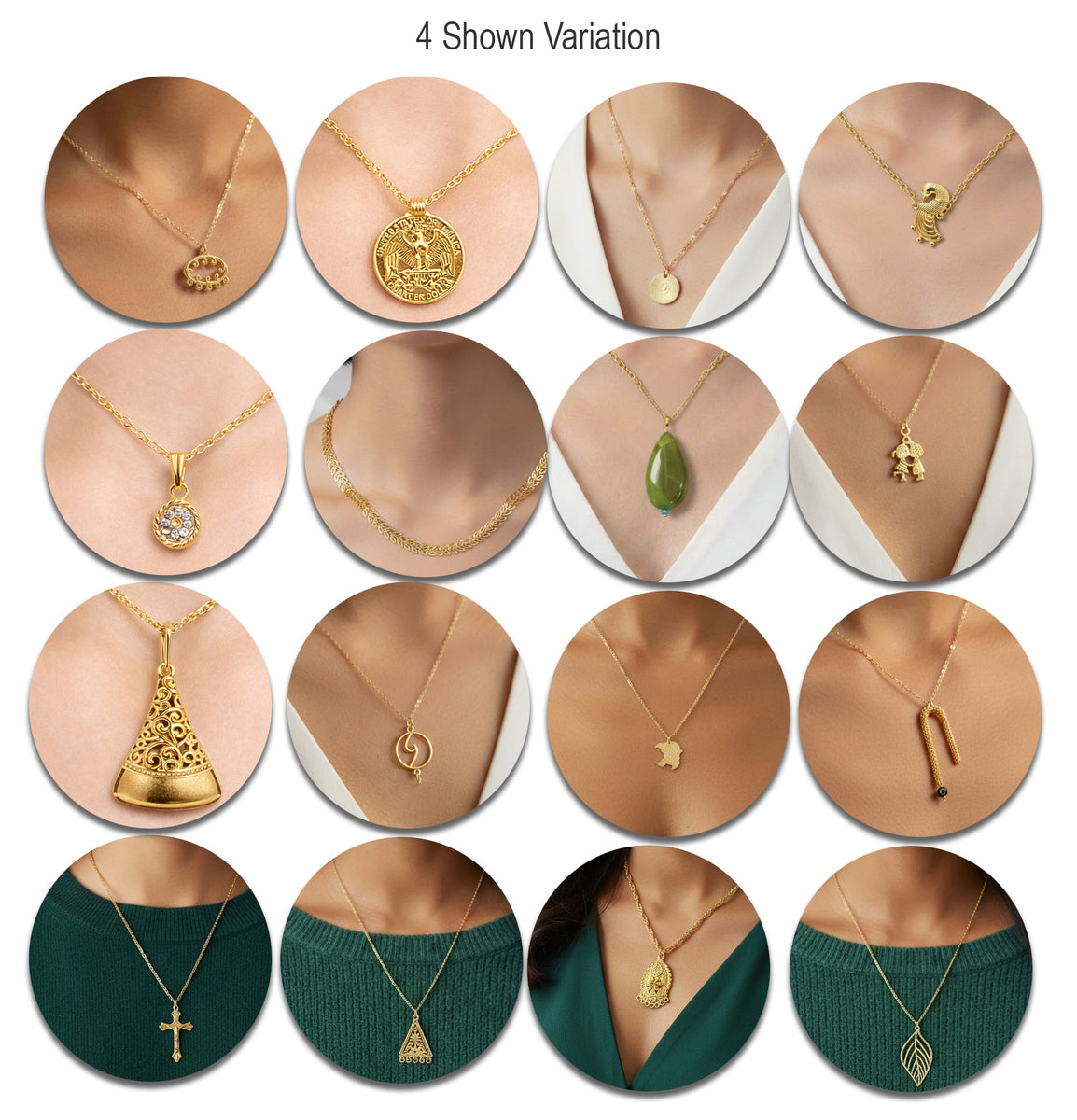 As much as Low Rs.39.00 Per Pc, Random Mix Wholesale Lot Gold Plated Chain with Pendant – Minimalist Fashion Necklace for Women girls