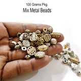 100 grams Pkg. metal alloy mix beads