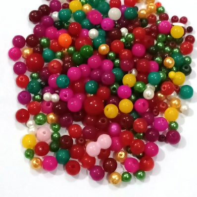 200g Value Pack - Title and Description for Acrylic Multi-Color Round Bead Mix Product Title Multi-Color Acrylic Round Beads – Assorted Sizes & Vibrant Mix