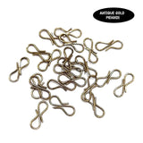 50 PCS PACK S HOOK CLASPS JEWELLERY MAKING FINDING RAW MATARIALS Mehndi Color Gold