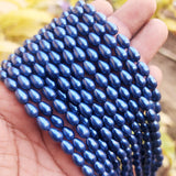 LOOSE GLASS PEARL BEADS DROP SHAPE, IN SIZE ABOUT 8X5 MM, SOLD PER 46 BEADS, IT WILL COME ABOUT 16 INCHES WHILE STRINGING