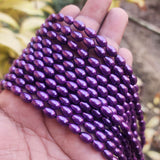 LOOSE GLASS PEARL BEADS DROP SHAPE, IN SIZE ABOUT 8x5 MM, SOLD PER 46 BEADS, IT WILL COME ABOUT 16 INCHES WHILE STRINGING