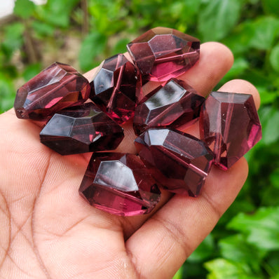 Czech Imported 26mm Montana Faceted Glass Beads (6 Pieces Pack)