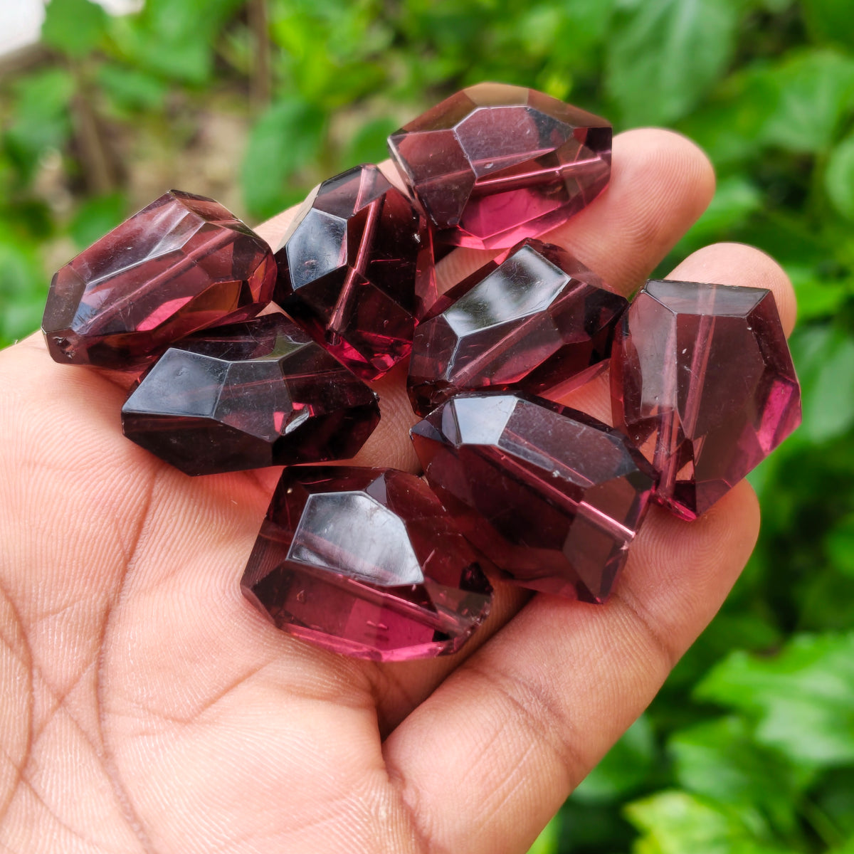 Czech Imported 26mm Montana Faceted Glass Beads (6 Pieces Pack)