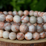 8MM, RED PICASSO JASPER PLAIN ' SEMI PRECIOUS BEADS JEWELRY MAKING, NATURAL AND AUTHENTIC GEMSTONE BEADS' 46-47 BEADS