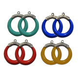 4 Pairs Resin Hoops Findings combo in size about 35mm