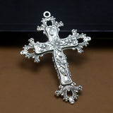 Big Silver Oxidized Cross Pendants for jewelry making Per Piece Pack