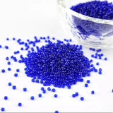 100 Grams Pack Size 11/0 mm Blue Glass Seed Beads for embroidery, craft and jewelry making