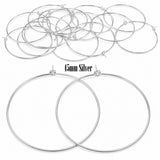 45mm Silver Plated Stainless Steel Hoop Earring Findings – Pack of 40 Pieces | Thin Round Hoops for DIY Jewelry Making, Charms, Beads, Pearl & Pendant Earrings