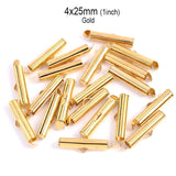 20 PCS, SLIDER CLASP FOR BEAD LOOMS, SLIDE TUBE END BAR FINDING FOR SEED BEAD & CHAINS JEWELRY MAKING AND BEADING, Slide on tube clasps, loom jewelry, jewelry making, clasps, beading supplies