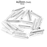 10 PCS, SLIDER CLASP FOR BEAD LOOMS, SLIDE TUBE END BAR FINDING FOR SEED BEAD & CHAINS JEWELRY MAKING AND BEADING, Slide on tube clasps, loom jewelry, jewelry making, clasps, beading supplies