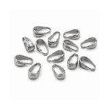 6mm Stainless Steel Small Pendant Bail for Jewelry Making – 100 Pieces Pack
