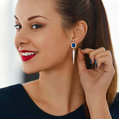 30 Pcs Pack' 35 mm Approx Long Spike charms for jewelry making in silver plated