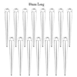 30 Pcs Long Spike charms for jewelry making in silver plated