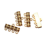 10 PCS LOT, 4 FOUR HOLE LINK CONNECTOR SPACER  GOLD OXIDIZED FINISH