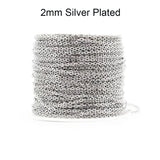 85 Cm Long' very thin Best Quality 2mm thin silver plated chain for jewelry making