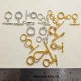 10pcs, Gold & Silver Toggle Clasps for Jewelry Making | Assorted Metal Toggle Fasteners | Bracelet Necklace Closures & DIY Jewelry Findings