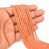 Natural Taiwan Bamboo Coral Beads 2x3mm Barrel Tube Shape | Light Salmon Pink Bamboo Coral Gemstone Beads | Approx. 125~127 Beads Per Strand | Jewelry Making Supplies