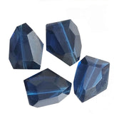 6 PCS PKG. SUPER QUALITY' 26X20 MM APPROX SIZE, LOOSE PACK, FACETED Montana Blue color, CRYSTAL GLASS BEAD