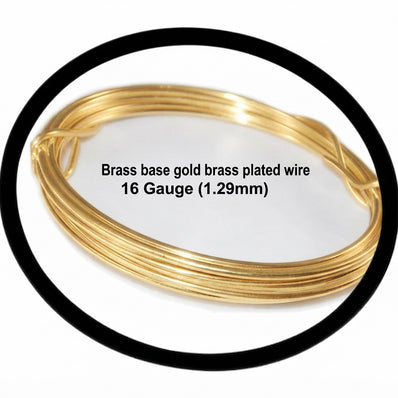 Gold Brass Plated Brass Wire - 5x8 mm (80-100 grams)
