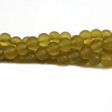 Matt Frosted Glass Beads Sold Per Strand of 16" Line in Size approx 6mm 1 16"Line Approx Beads  60 Pcs Beads