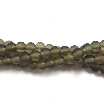 Matt Frosted Glass Beads Sold Per Strand of 16" Line in Size approx 6mm 1 16"Line Approx Beads  60 Pcs Beads