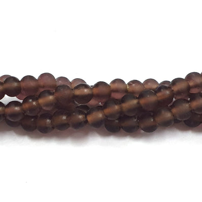 Matt Frosted Glass Beads Sold Per Strand of 16" Line in Size approx 6mm 1 16"Line Approx Beads  60 Pcs Beads