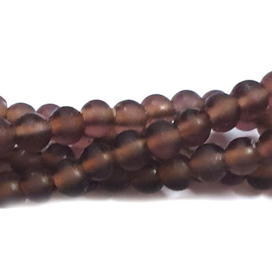 Matt Frosted Glass Beads Sold Per Strand of 16" Line in Size approx 6mm 1 16"Line Approx Beads  60 Pcs Beads