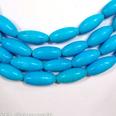10x22mm Size Normal Glass Beads Sold Per Line of 16" , Approx beads in a line