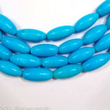 10x22mm Size Normal Glass Beads Sold Per Line of 16" , Approx beads in a line