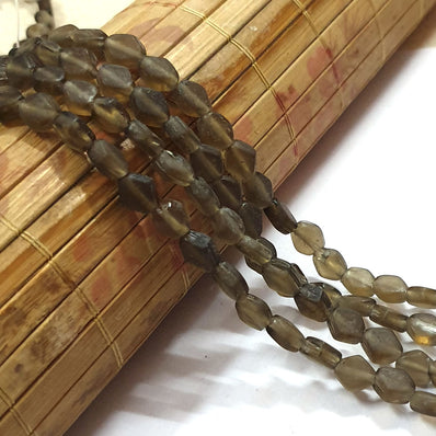 Matt Frosted Glass Beads Sold Per Strand of 16" Line in Size approx 8x9x5mm 1 16"Line Approx Beads  45 Pcs Beads